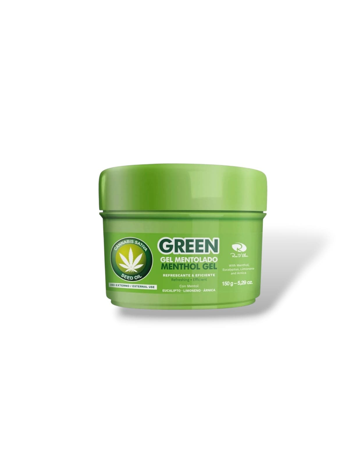 Gel Mentolado Green con Aceite de Cannabis Sativa y Árnica – 150 g 150 G — producto natural | Tienda Natu Colombia